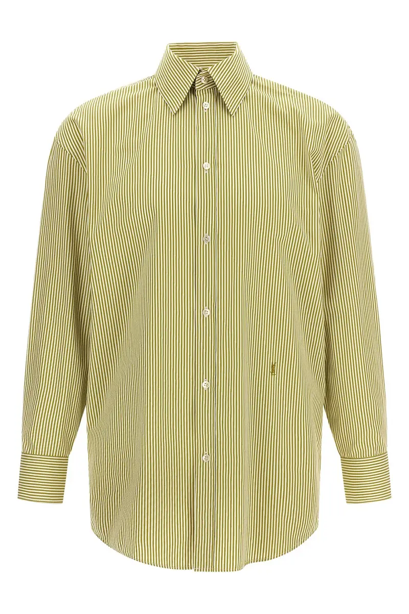 Camicia Righe Verde