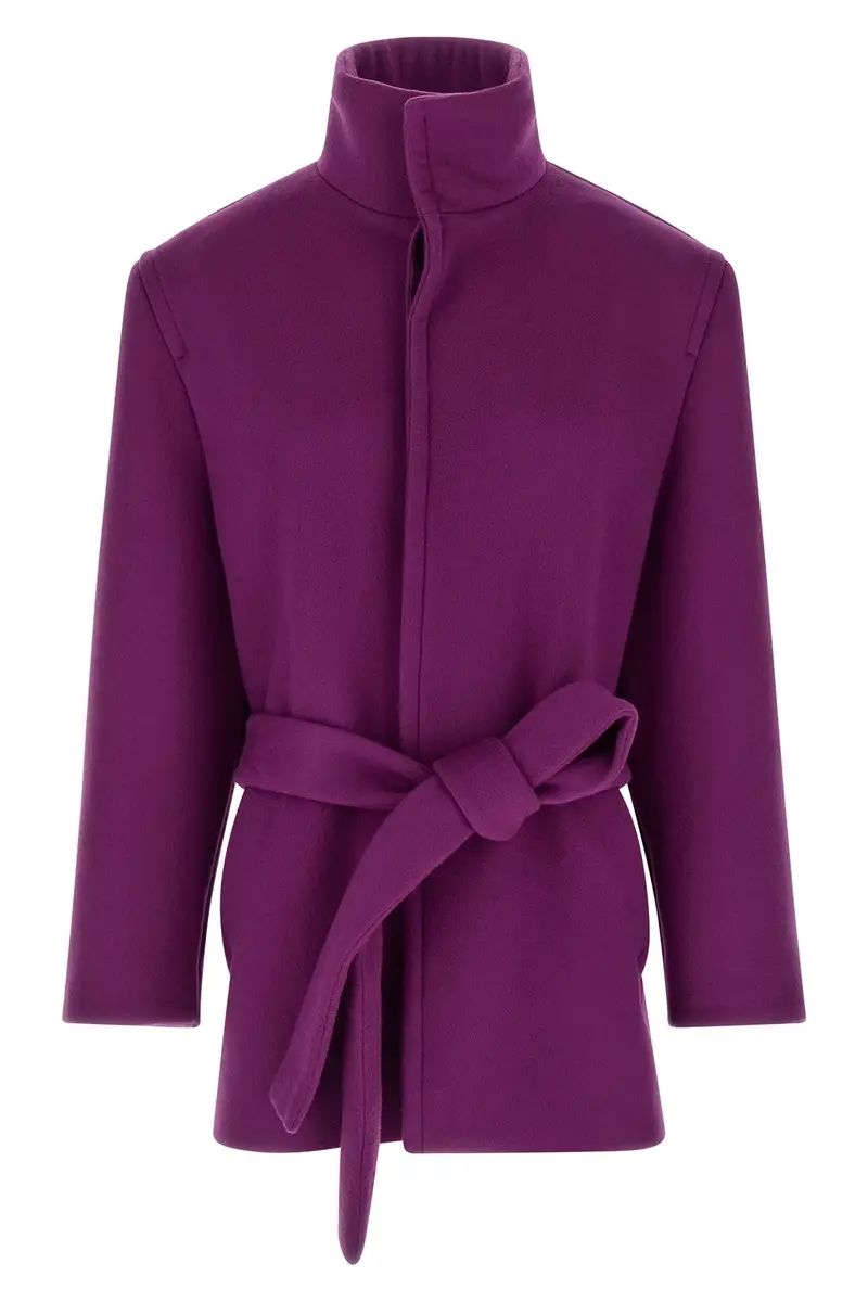 Cappotto Lana Double-Face Viola