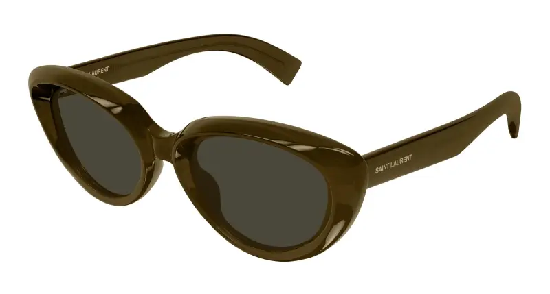 Donna SAINT LAURENT SL 859 009 Occhiali da sole Acetato Marrone Grigio Cat Eye