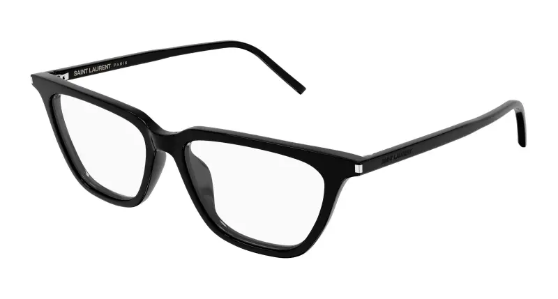 Donna SAINT LAURENT SL 889 SULPICE THIN OPT 001 Montature da vista Acetato Nero Trasparente Cat Eye