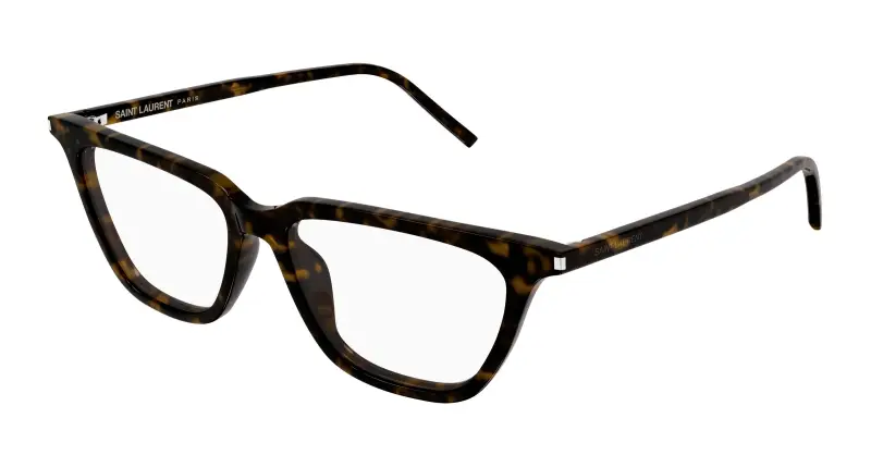 Donna SAINT LAURENT SL 889 SULPICE THIN OPT 002 Montature da vista Acetato Havana Trasparente Cat Eye
