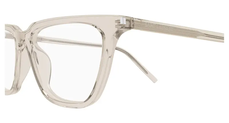 Donna SAINT LAURENT SL 889 SULPICE THIN OPT 004 Montature da vista Acetato Beige Trasparente Cat Eye miniatura 3
