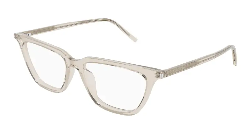 Donna SAINT LAURENT SL 889 SULPICE THIN OPT 004 Montature da vista Acetato Beige Trasparente Cat Eye