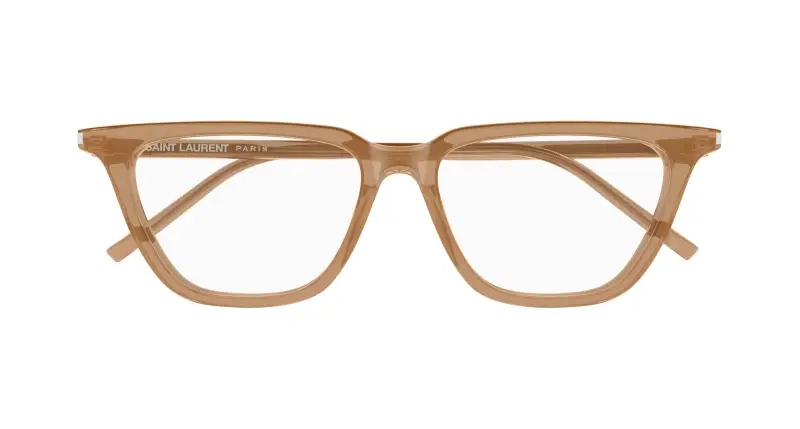 Donna SAINT LAURENT SL 889 SULPICE THIN OPT 005 Montature da vista Acetato Marrone Trasparente Cat Eye miniatura 2