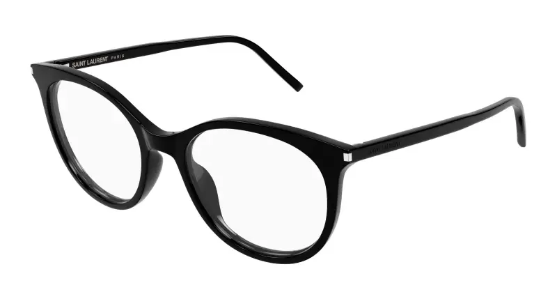 Donna SAINT LAURENT SL 891 001 Montature da vista Acetato Nero Trasparente Cat Eye