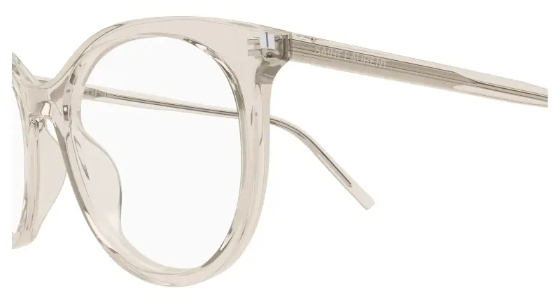 Donna SAINT LAURENT SL 891 004 Montature da vista Acetato Beige Trasparente Cat Eye miniatura 3