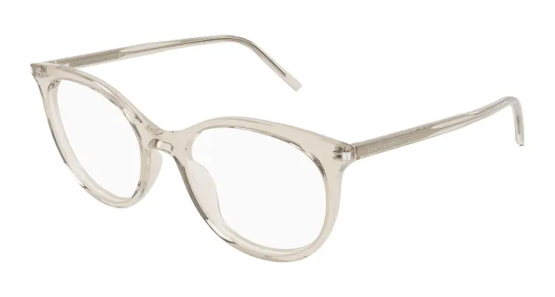 Donna SAINT LAURENT SL 891 004 Montature da vista Acetato Beige Trasparente Cat Eye