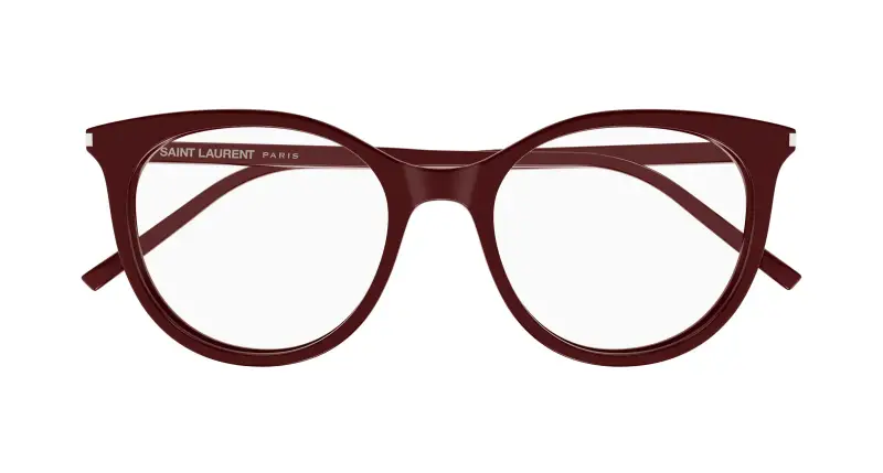 Donna SAINT LAURENT SL 891 005 Montature da vista Acetato Bordeaux Trasparente Cat Eye miniatura 2