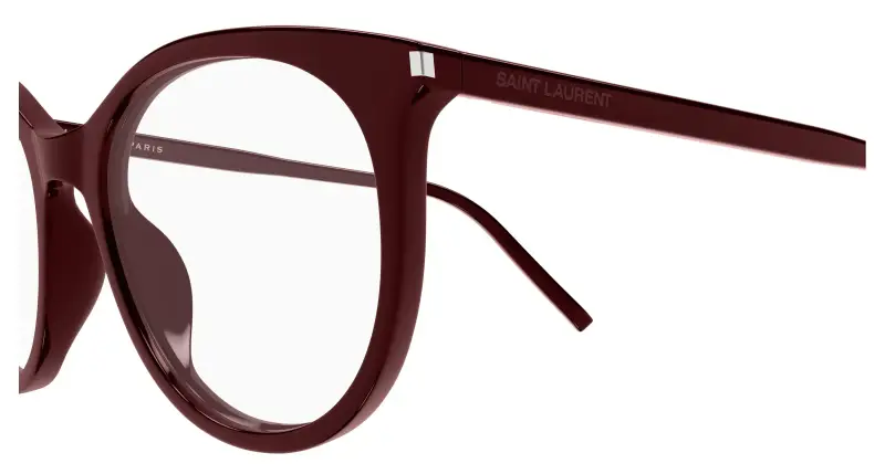 Donna SAINT LAURENT SL 891 005 Montature da vista Acetato Bordeaux Trasparente Cat Eye miniatura 3