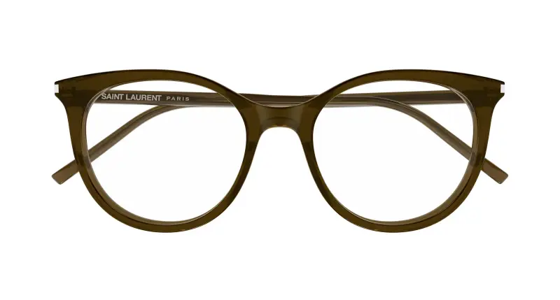 Donna SAINT LAURENT SL 891 007 Montature da vista Acetato Marrone Trasparente Cat Eye miniatura 2
