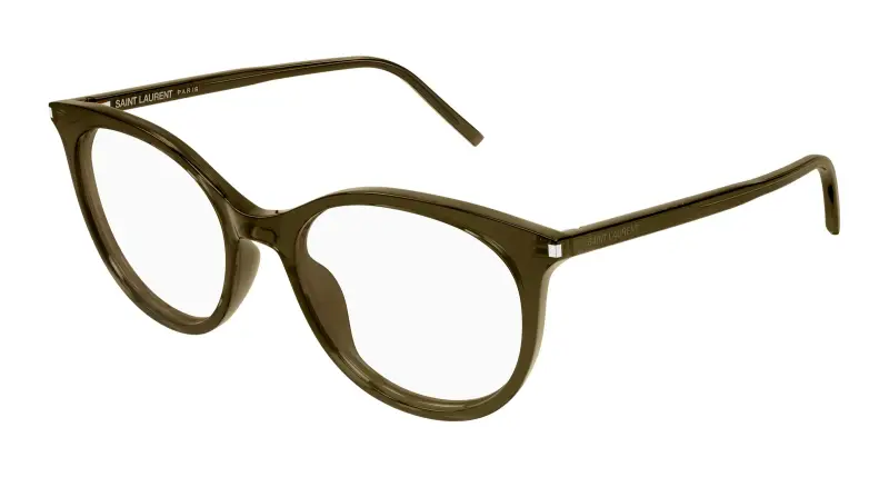 Donna SAINT LAURENT SL 891 007 Montature da vista Acetato Marrone Trasparente Cat Eye
