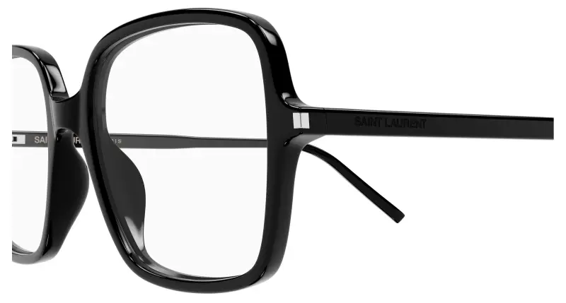 Donna SAINT LAURENT SL 892 001 Montature da vista Acetato Nero Trasparente Squadrata miniatura 3