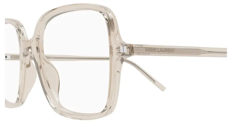 Donna SAINT LAURENT SL 892 004 Montature da vista Acetato Beige Trasparente Squadrata miniatura 3