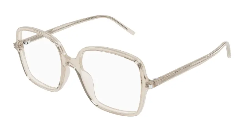 Donna SAINT LAURENT SL 892 004 Montature da vista Acetato Beige Trasparente Squadrata
