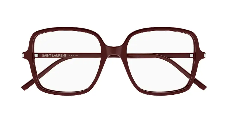 Donna SAINT LAURENT SL 892 005 Montature da vista Acetato Bordeaux Trasparente Squadrata miniatura 2
