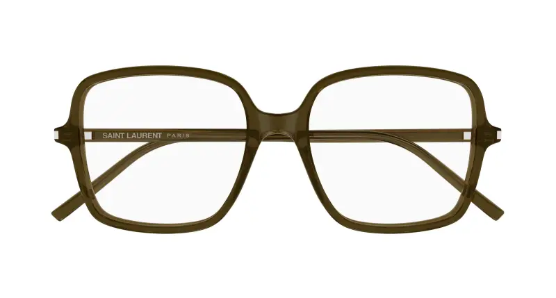 Donna SAINT LAURENT SL 892 007 Montature da vista Acetato Marrone Trasparente Squadrata miniatura 2