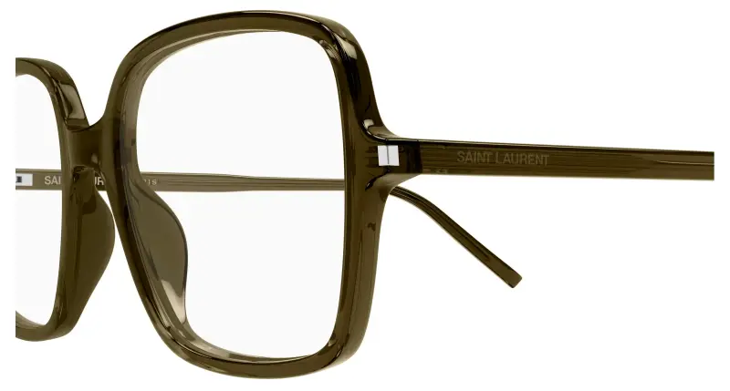 Donna SAINT LAURENT SL 892 007 Montature da vista Acetato Marrone Trasparente Squadrata miniatura 3