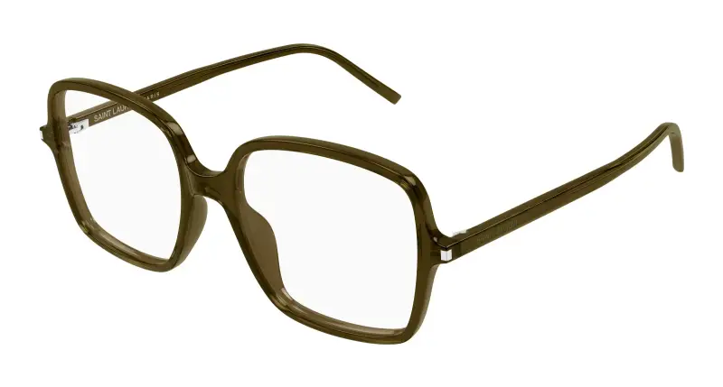 Donna SAINT LAURENT SL 892 007 Montature da vista Acetato Marrone Trasparente Squadrata