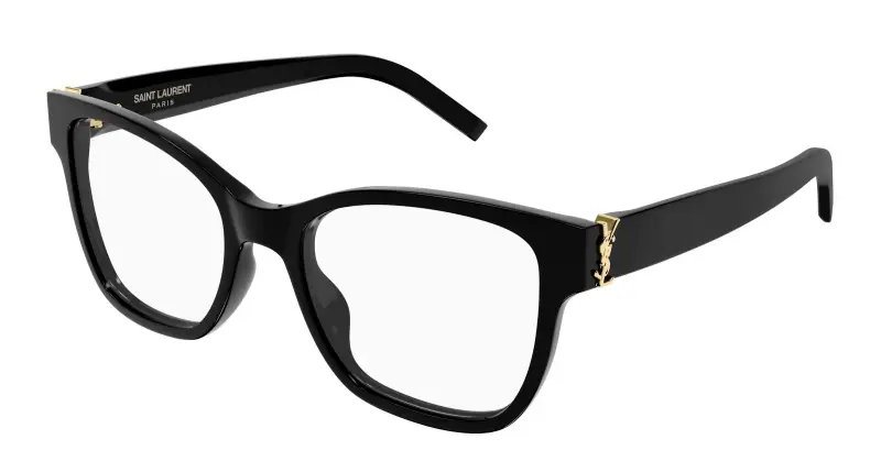 Donna SAINT LAURENT SL M158 001 Montature da vista Acetato Nero Trasparente Cat Eye