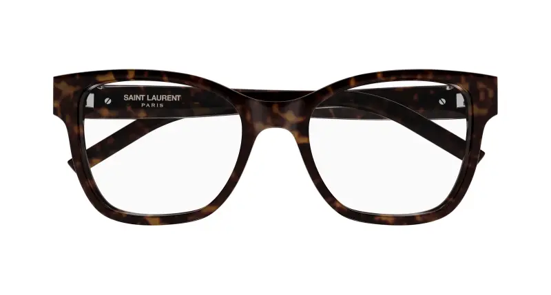 Donna SAINT LAURENT SL M158 002 Montature da vista Acetato Havana Trasparente Cat Eye miniatura 2