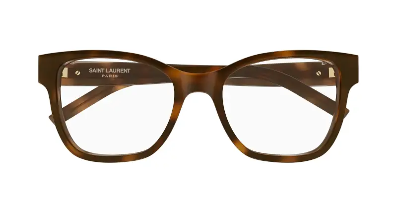 Donna SAINT LAURENT SL M158 003 Montature da vista Acetato Havana Trasparente Cat Eye miniatura 2
