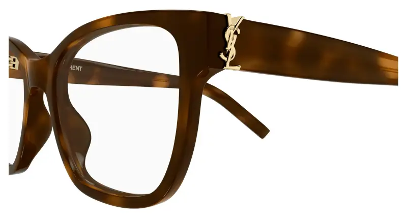 Donna SAINT LAURENT SL M158 003 Montature da vista Acetato Havana Trasparente Cat Eye miniatura 3