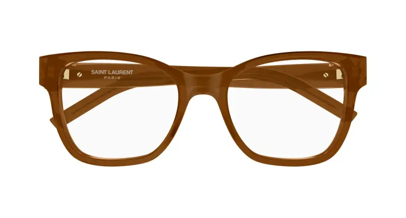 Donna SAINT LAURENT SL M158 005 Montature da vista Acetato Marrone Trasparente Cat Eye miniatura 2