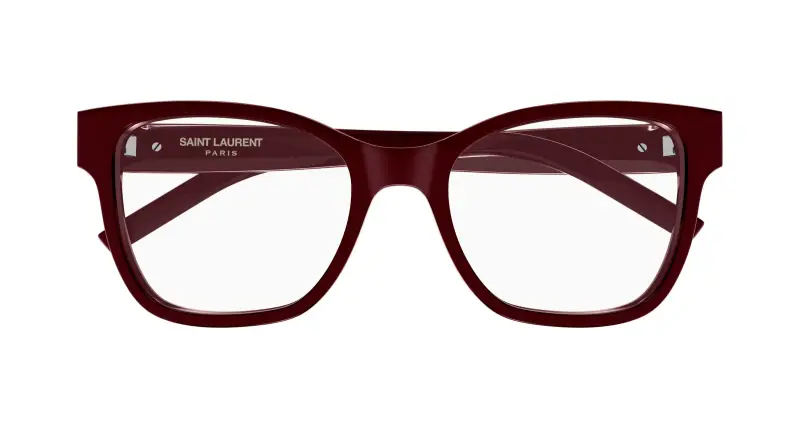 Donna SAINT LAURENT SL M158 006 Montature da vista Acetato Bordeaux Trasparente Cat Eye miniatura 2