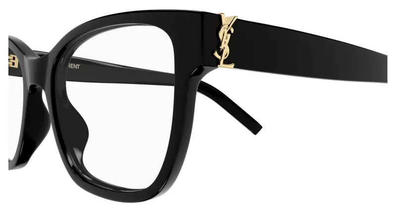 Donna SAINT LAURENT SL M158 007 Montature da vista Acetato Nero Trasparente Cat Eye miniatura 3