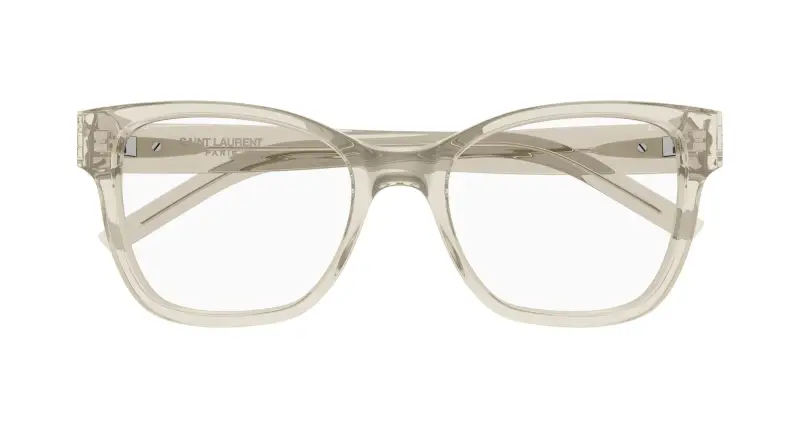 Donna SAINT LAURENT SL M158 010 Montature da vista Acetato Beige Trasparente Cat Eye miniatura 2