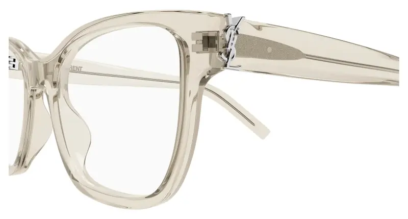 Donna SAINT LAURENT SL M158 010 Montature da vista Acetato Beige Trasparente Cat Eye miniatura 3