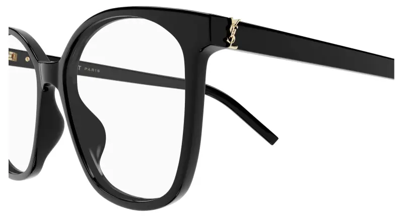 Donna SAINT LAURENT SL M162 001 Montature da vista Acetato Nero Trasparente Rotonda miniatura 3