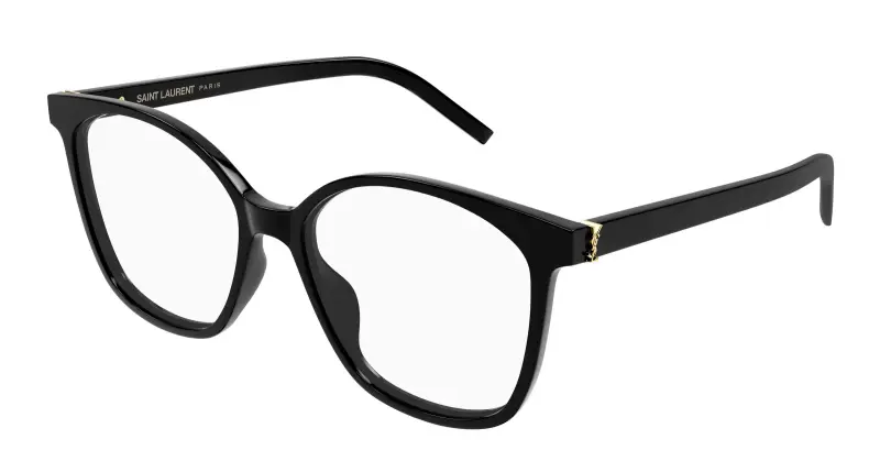 Donna SAINT LAURENT SL M162 001 Montature da vista Acetato Nero Trasparente Rotonda