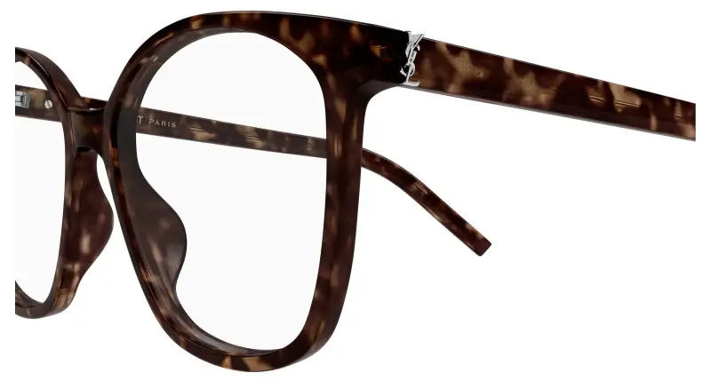 Donna SAINT LAURENT SL M162 002 Montature da vista Acetato Havana Trasparente Rotonda miniatura 3