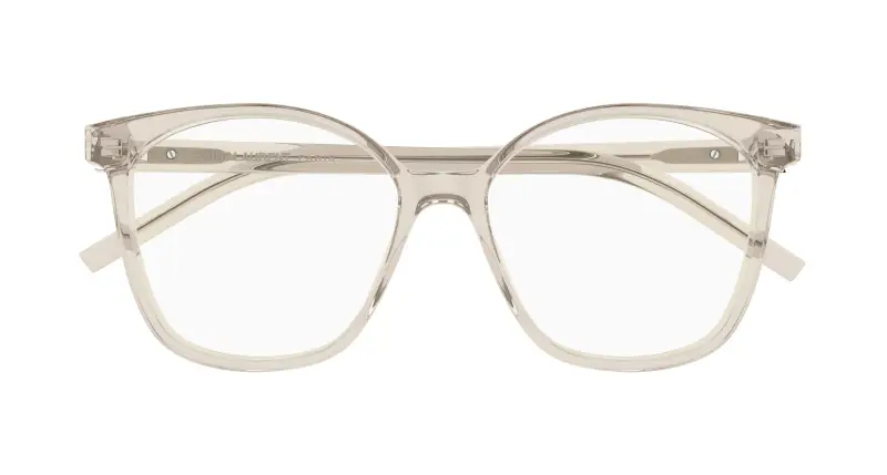 Donna SAINT LAURENT SL M162 004 Montature da vista Acetato Beige Trasparente Rotonda miniatura 2