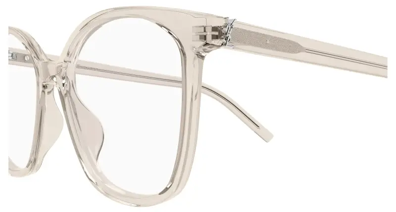 Donna SAINT LAURENT SL M162 004 Montature da vista Acetato Beige Trasparente Rotonda miniatura 3