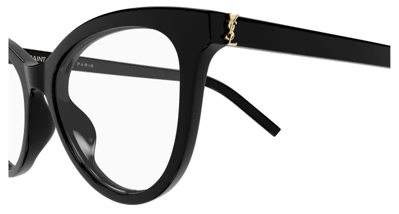 Donna SAINT LAURENT SL M164 001 Montature da vista Acetato Nero Trasparente Cat Eye miniatura 3