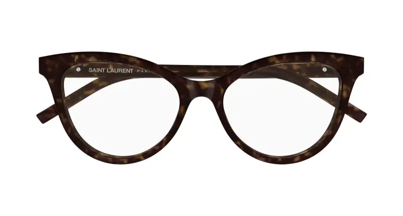Donna SAINT LAURENT SL M164 002 Montature da vista Acetato Havana Trasparente Cat Eye miniatura 2