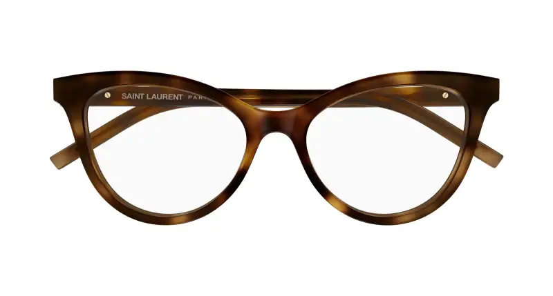 Donna SAINT LAURENT SL M164 003 Montature da vista Acetato Havana Trasparente Cat Eye miniatura 2