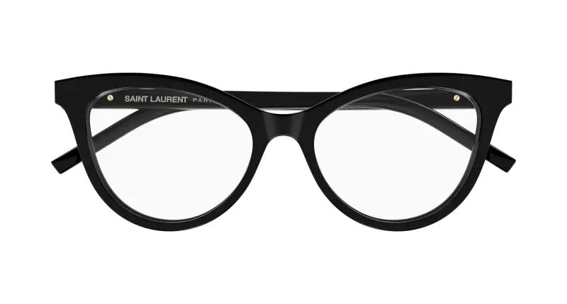 Donna SAINT LAURENT SL M164 007 Montature da vista Acetato Nero Trasparente Cat Eye miniatura 2