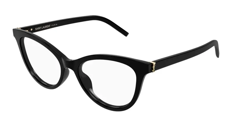 Donna SAINT LAURENT SL M164 007 Montature da vista Acetato Nero Trasparente Cat Eye