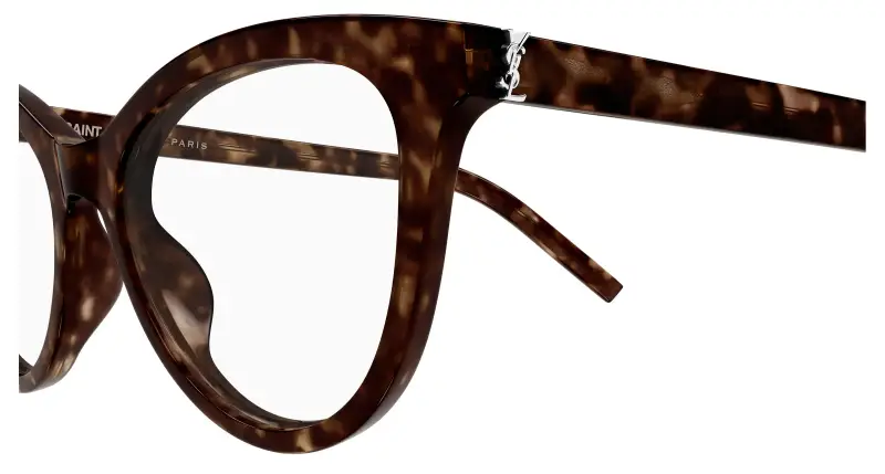 Donna SAINT LAURENT SL M164 008 Montature da vista Acetato Havana Trasparente Cat Eye miniatura 3