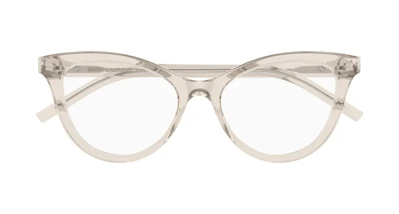 Donna SAINT LAURENT SL M164 010 Montature da vista Acetato Beige Trasparente Cat Eye miniatura 2