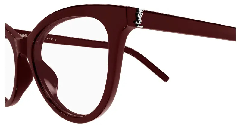 Donna SAINT LAURENT SL M164 011 Montature da vista Acetato Bordeaux Trasparente Cat Eye miniatura 3