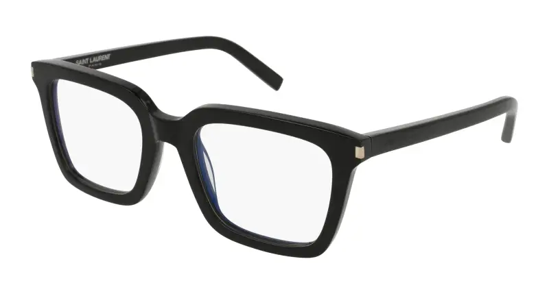 Donna SL 167 001 Montature da vista Acetato Nero Trasparente Squadrata