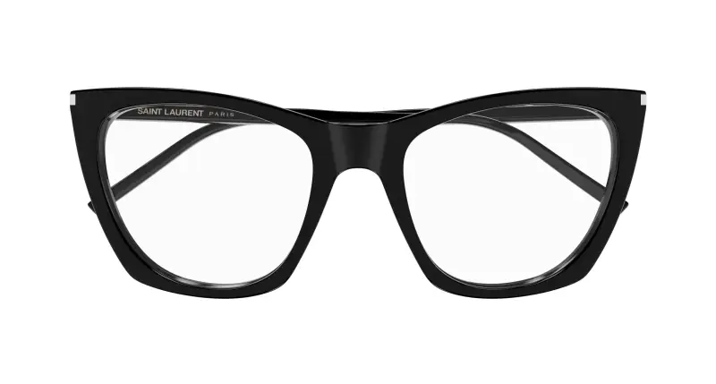 Donna SL 214 KATE THIN OPT 001 Montature da vista Acetato Nero Trasparente Cat Eye miniatura 2