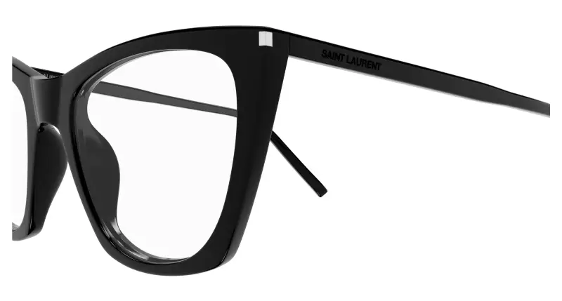 Donna SL 214 KATE THIN OPT 001 Montature da vista Acetato Nero Trasparente Cat Eye miniatura 3