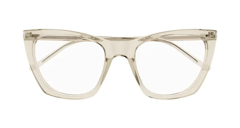 Donna SL 214 KATE THIN OPT 004 Montature da vista Acetato Beige Trasparente Cat Eye miniatura 2