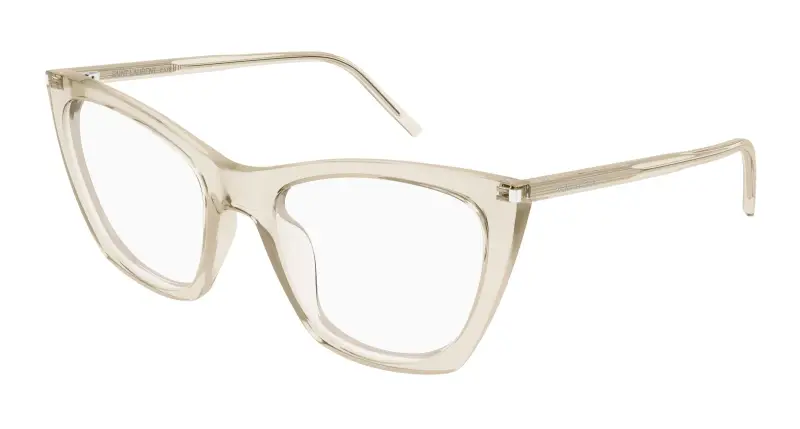 Donna SL 214 KATE THIN OPT 004 Montature da vista Acetato Beige Trasparente Cat Eye