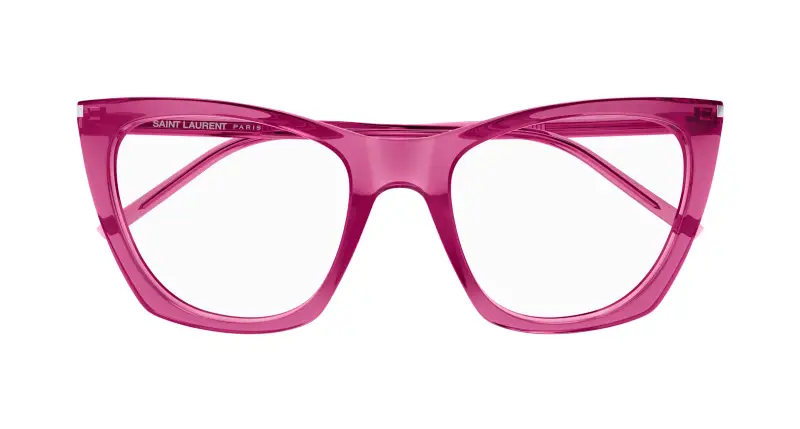 Donna SL 214 KATE THIN OPT 005 Montature da vista Acetato Rosa Trasparente Cat Eye miniatura 2